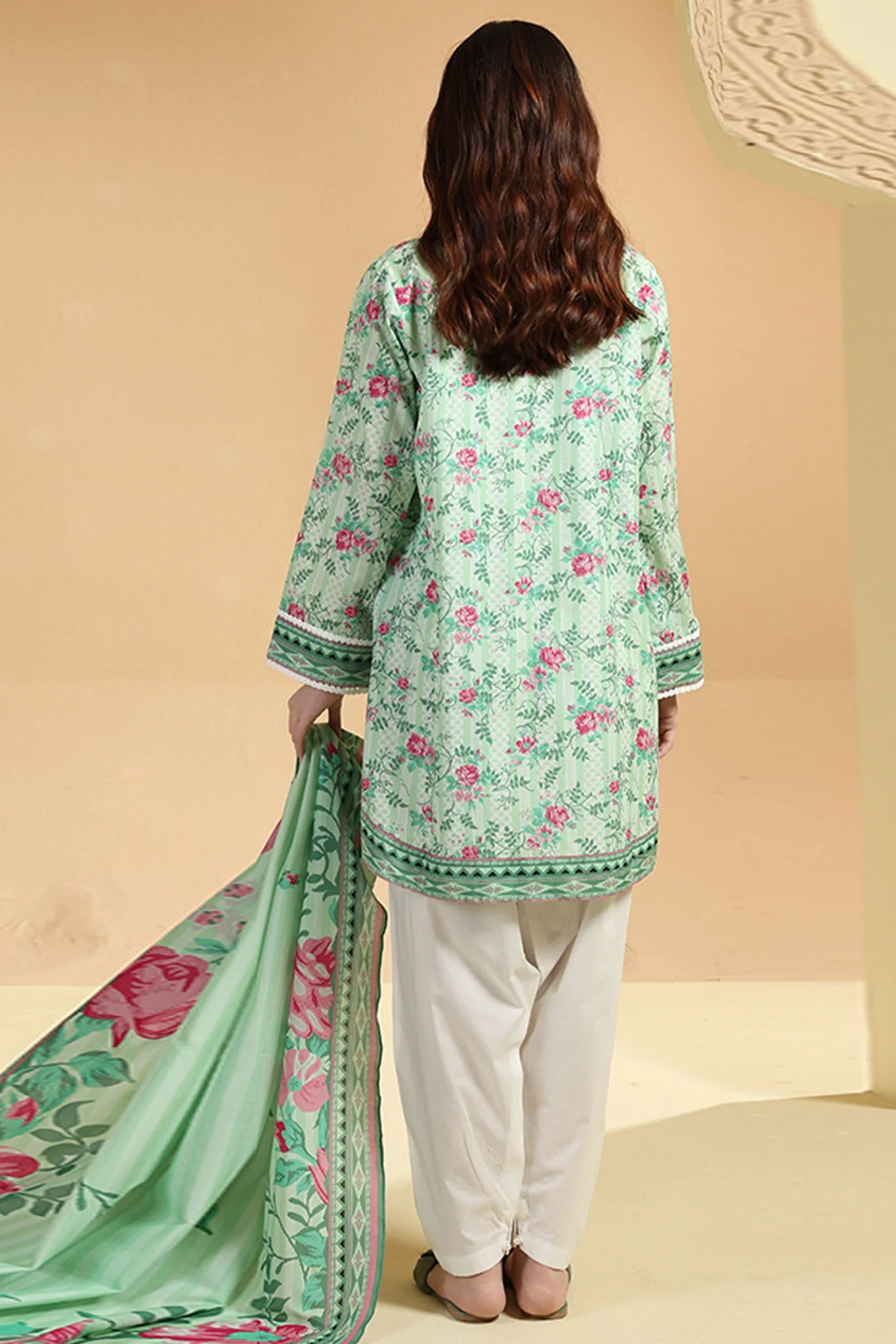 Zellbury Unstitched 2 Piece Lawn Suit-WUS-25711 - Image 3