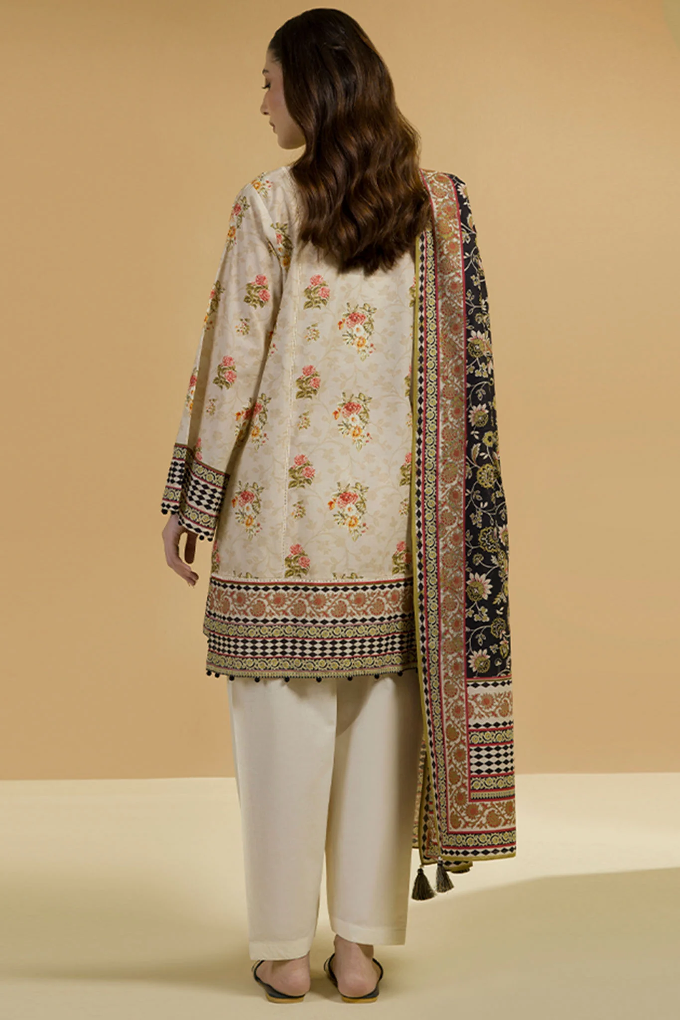 Zellbury Unstitched 2 Piece Lawn Suit-WUS-25713 - Image 4