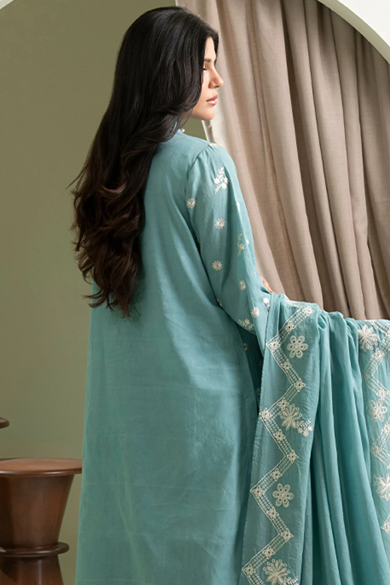 Zellbury Unstitched 3 Piece Lawn Suit-WUS-30609 - Image 3