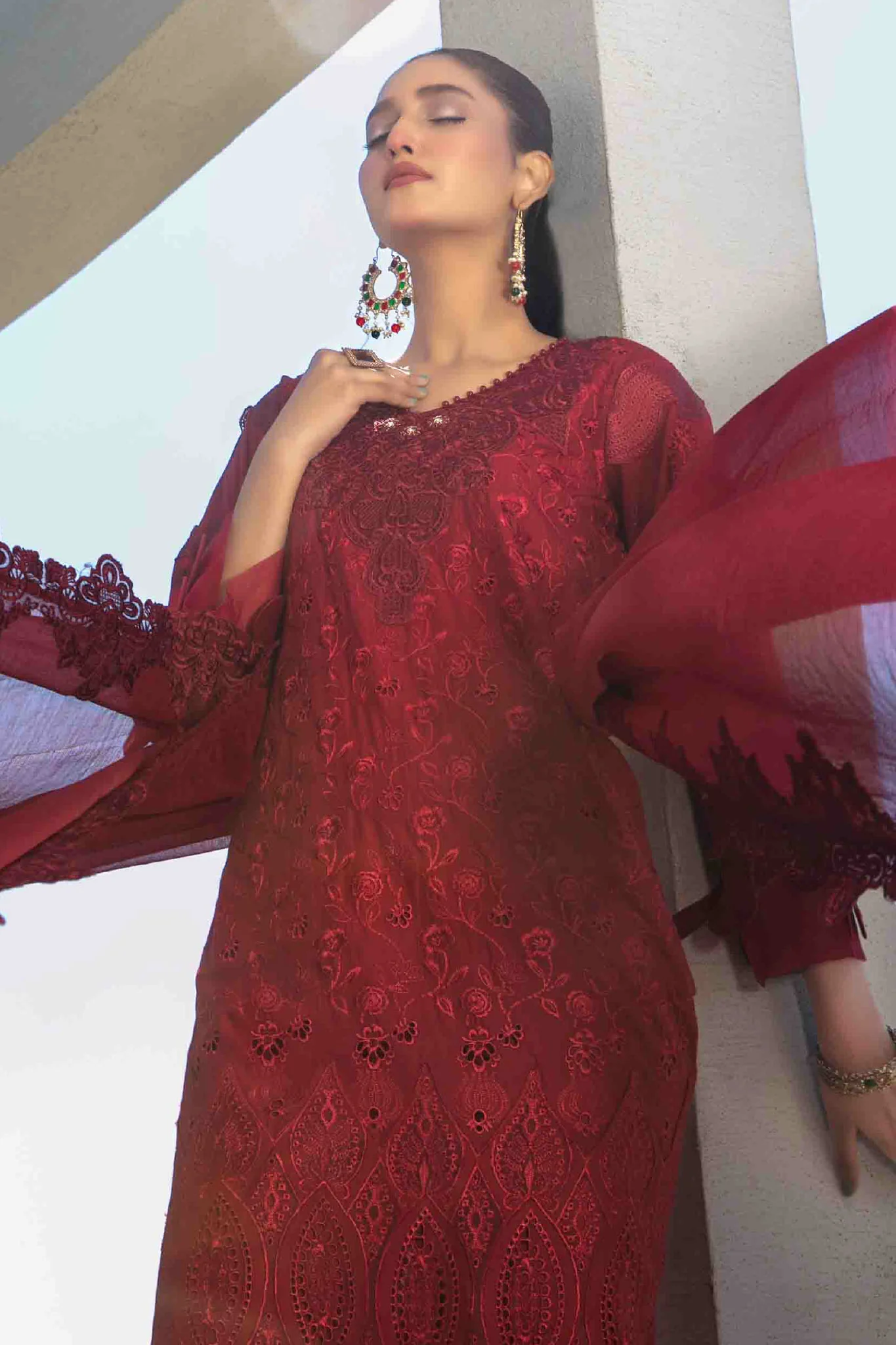 Zevira By Tawakkal Semi Stitched 3 Piece Emb Fancy Lawn Collection-D-3254 - Image 2