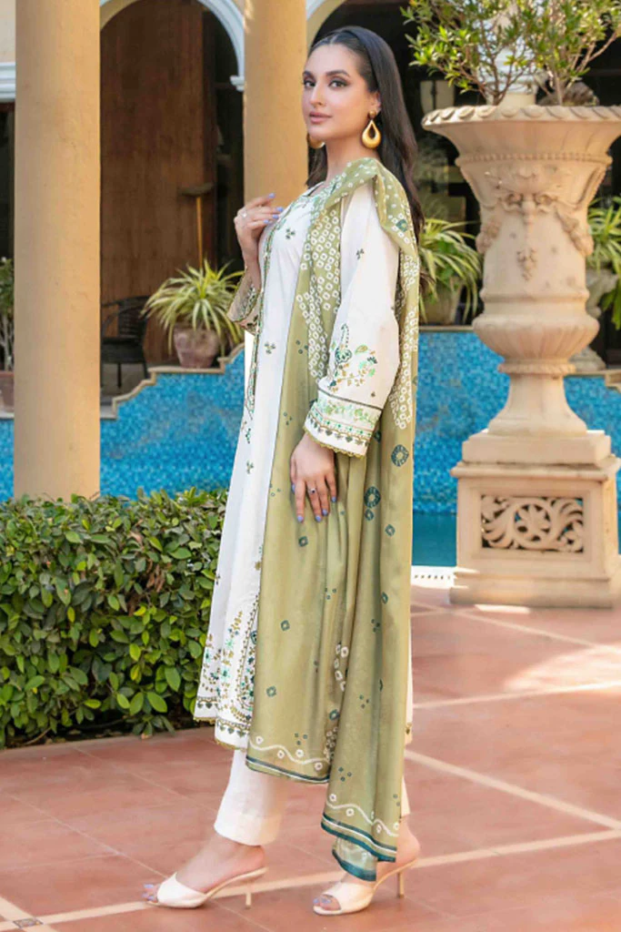 Zimmel By Tawakkal Semi Stitched 3 Piece Lawn Premium Eid Collection-D-1142 - Image 3