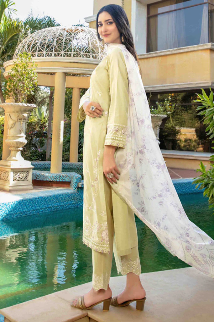 Zimmel By Tawakkal Semi Stitched 3 Piece Lawn Premium Eid Collection-D-1146 - Image 4