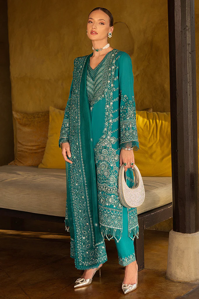 Zinnia By Faiza Saqlain Unstitched 3 Piece Luxury Lawn Collection-Calla - Image 3