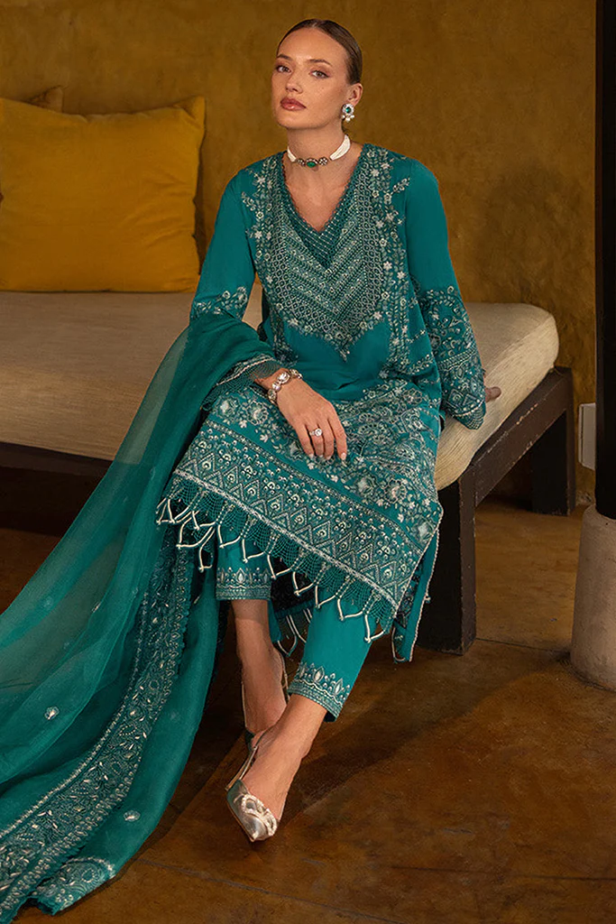 Zinnia By Faiza Saqlain Unstitched 3 Piece Luxury Lawn Collection-Calla - Image 4