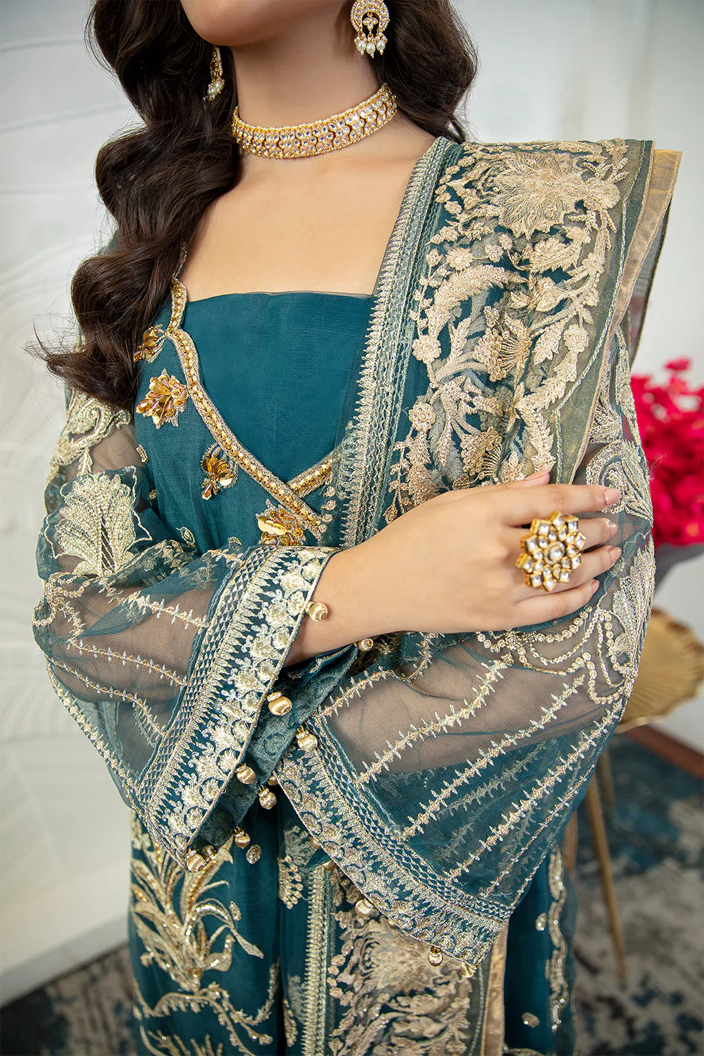 Zarposh Unstitched 3 Piece Formals Collection-Zipporah 04 - Image 3