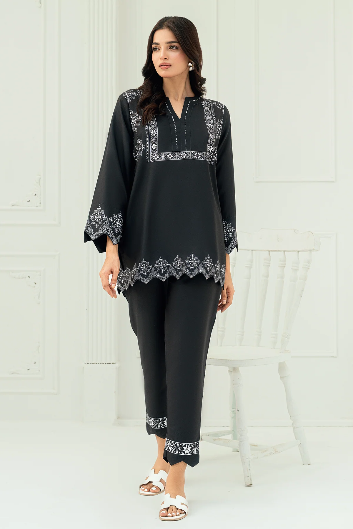 Nairah Stitched Co Ords Summer Suit-Ziva - Image 5