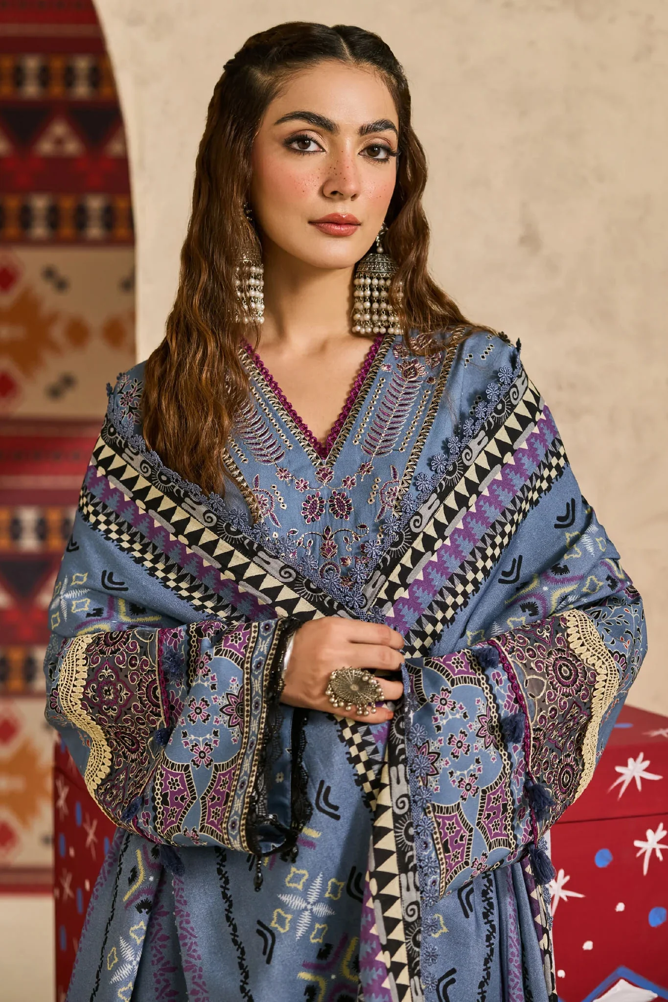 Zync One Nation By Florent Unstitched 3 Piece Winter Vol-01 Suit-FL-06-A - Image 2