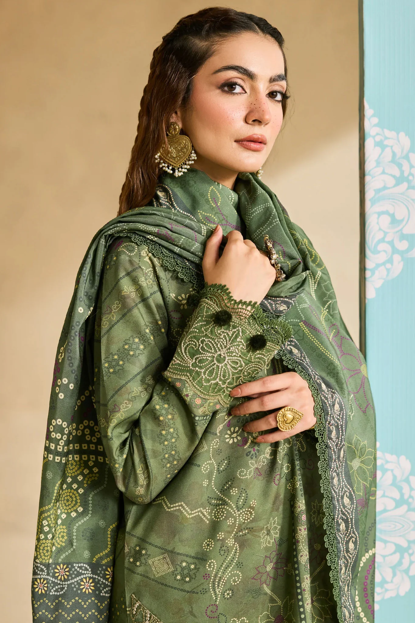 Zync One Nation By Florent Unstitched 3 Piece Winter Vol-01 Suit-FL-08-A - Image 2
