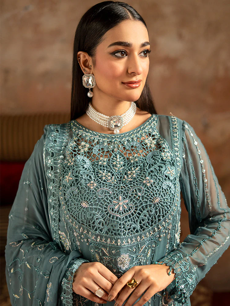 Zircon Vol 11 By Zebtan Unstitched 3 Piece Luxury Formals Suit-ZQ-07 - Image 3