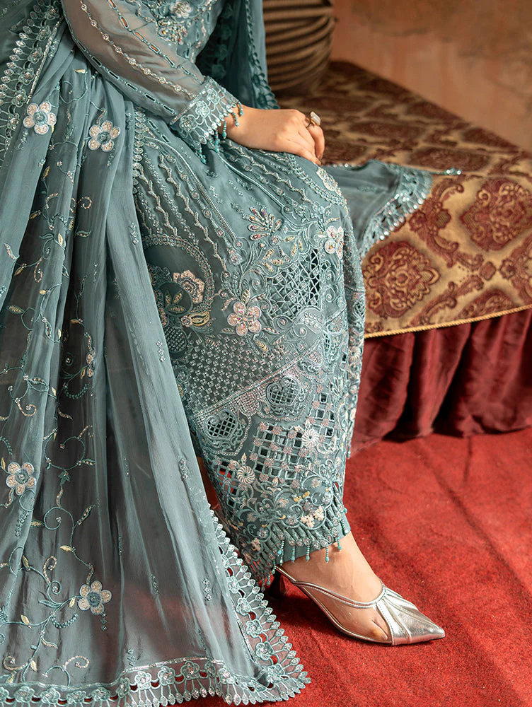 Zircon Vol 11 By Zebtan Unstitched 3 Piece Luxury Formals Suit-ZQ-07 - Image 5