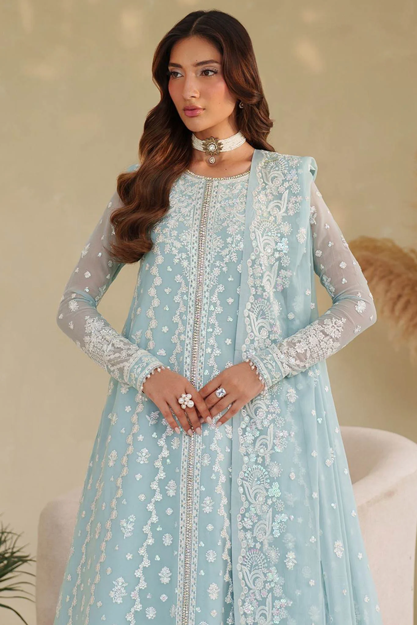 Meesa By Zarif Unstitched 3 Piece Luxury Formals Suit-ZRF-ML-04-MUNAAR - Image 2