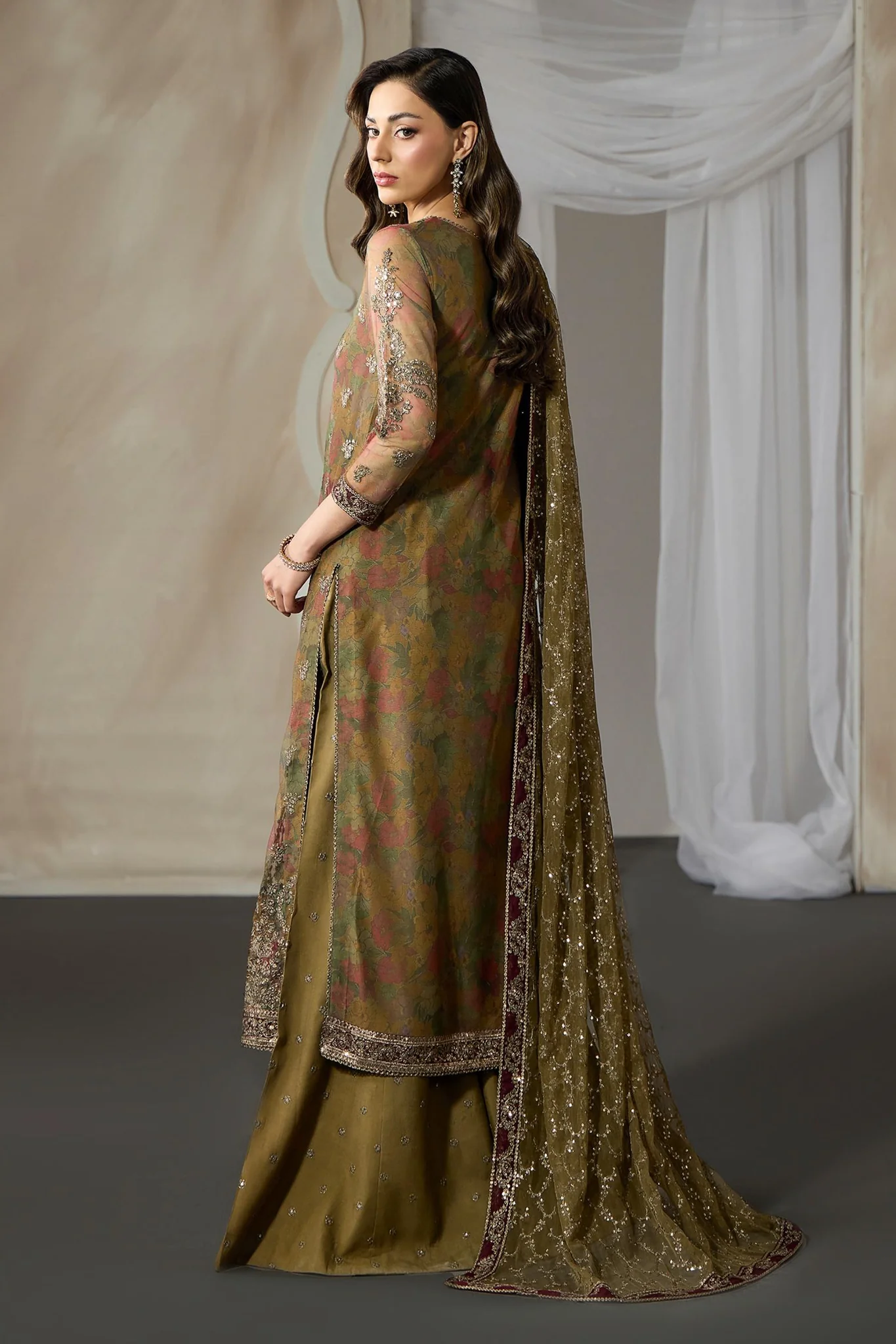 Fasana By Zarif Unstitched 3 Piece Printed & Emb Luxury Formals Suit-ZRF-PE-05 ZAYRAH - Image 3