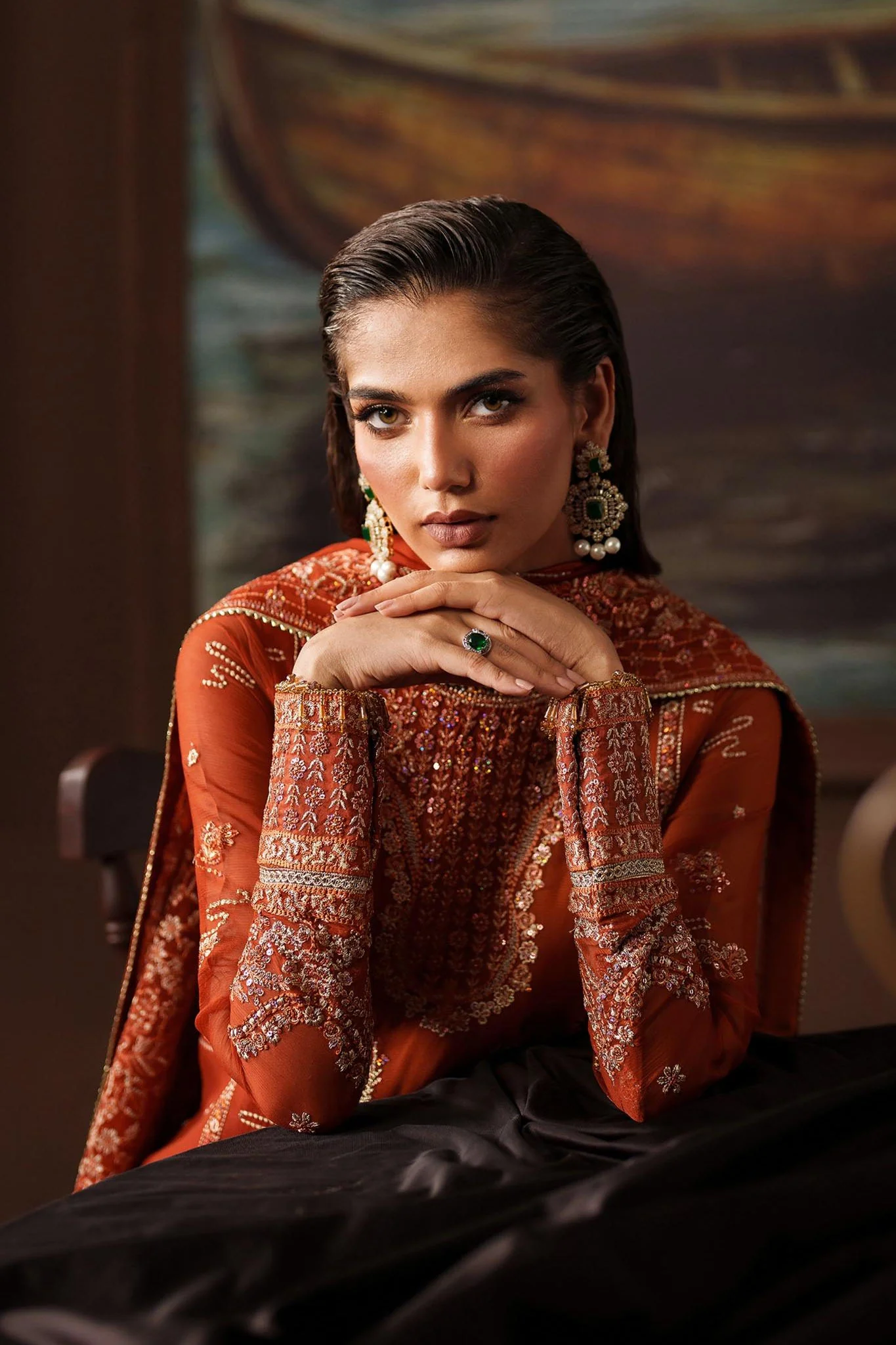 Zarif Unstitched 3 Piece Premium Chiffon Suit-ZRF-PRC-07 ELEONORE - Image 3