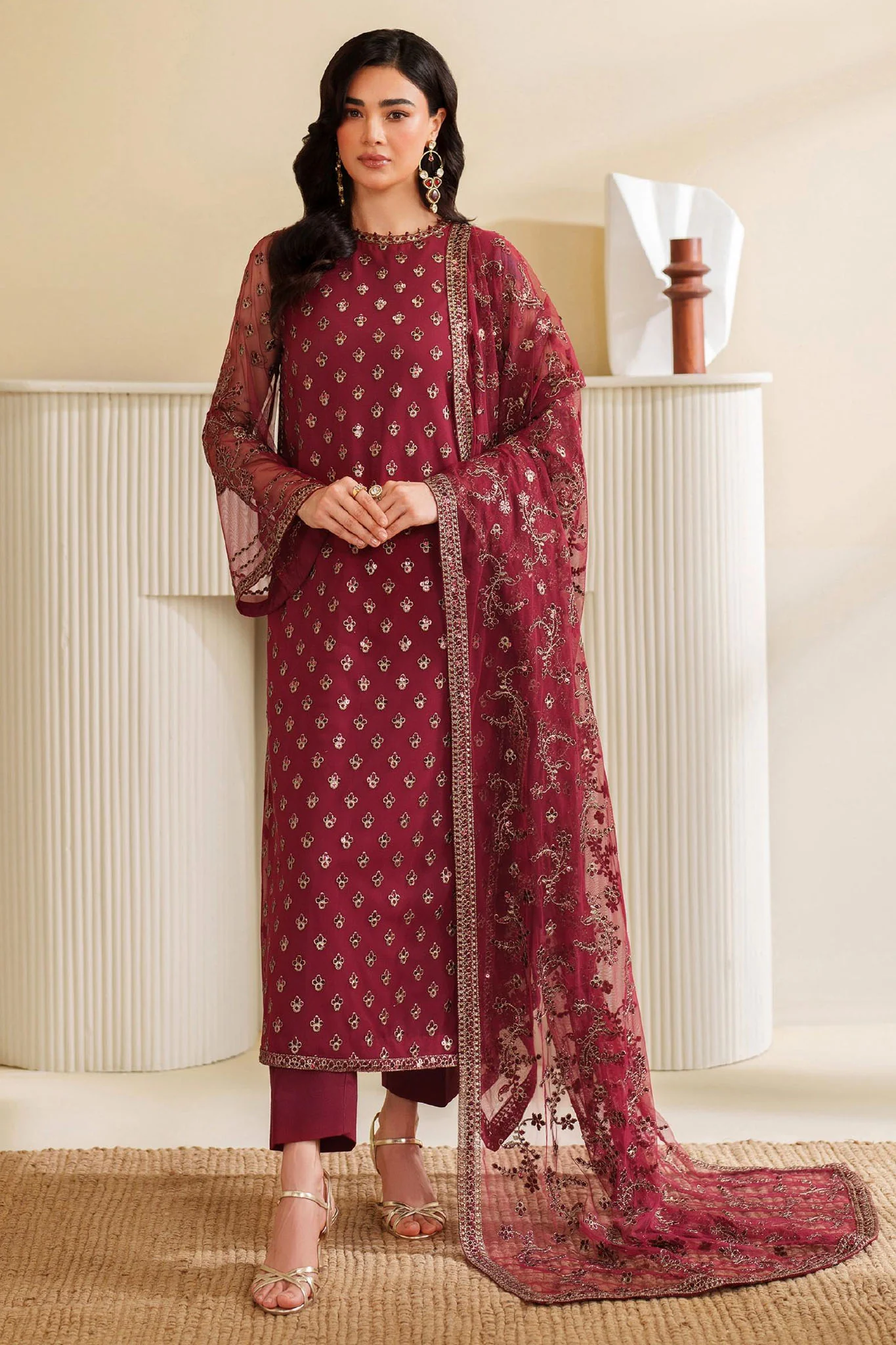 Roohi By Zarif Unstitched 3 Piece Formal Edit Suit-ZRF-RFE-03-AFRAH