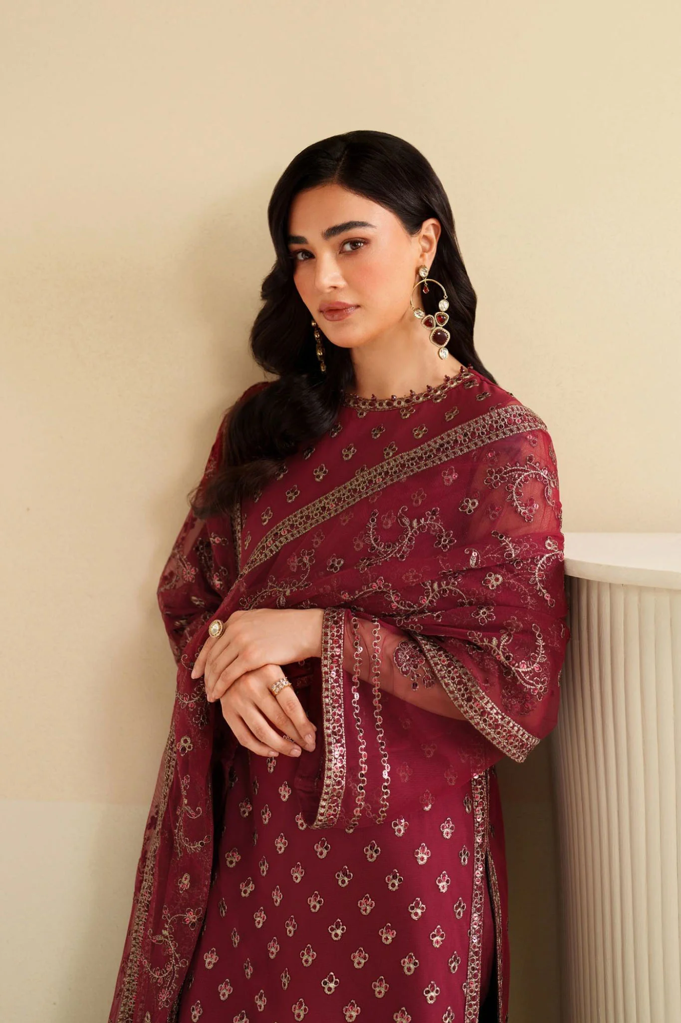 Roohi By Zarif Unstitched 3 Piece Formal Edit Suit-ZRF-RFE-03-AFRAH - Image 6