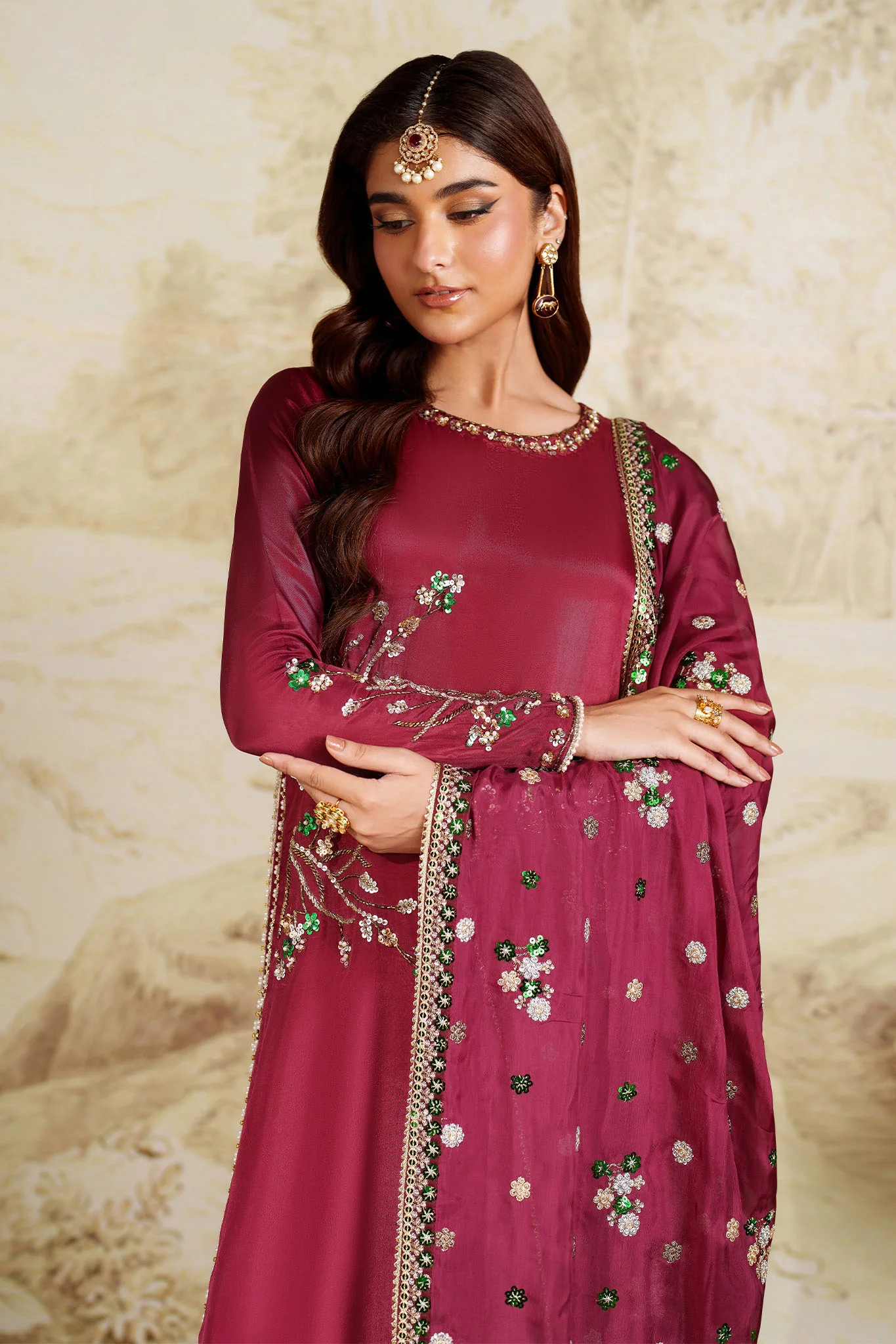 Saheera By Zarif Unstitched 3 Piece Formals Suit-ZRF-ZHE-02-Shamma - Image 2