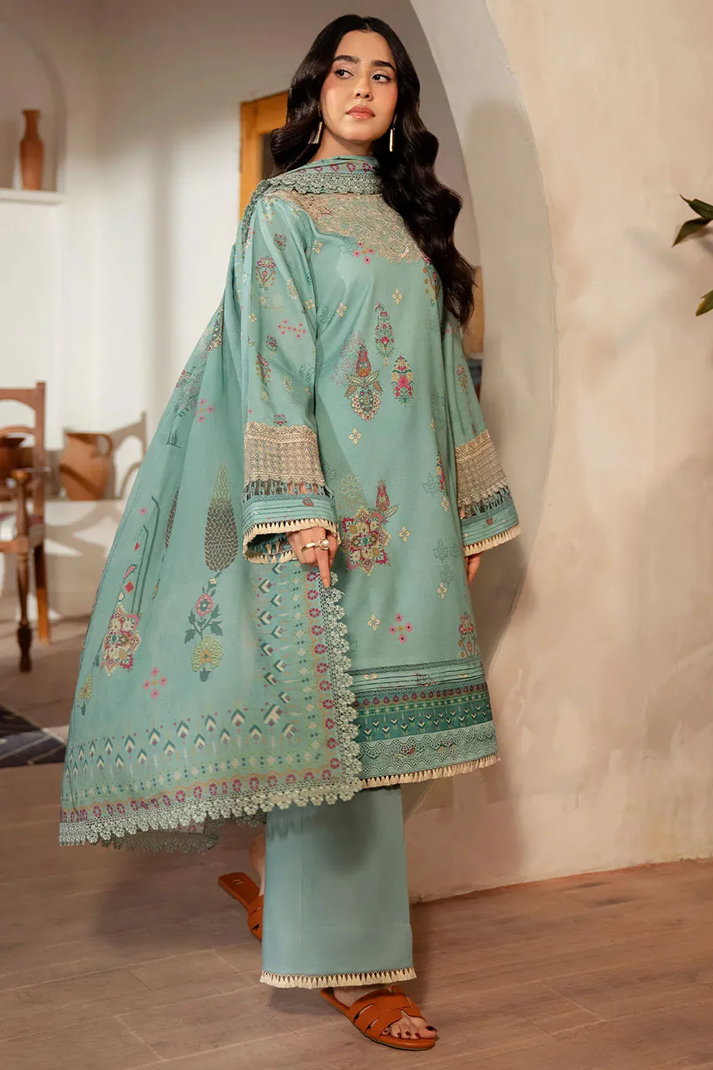 Zync By Florent Unstitched 3 Piece Daily Wear Suit-FL-03 - Image 3