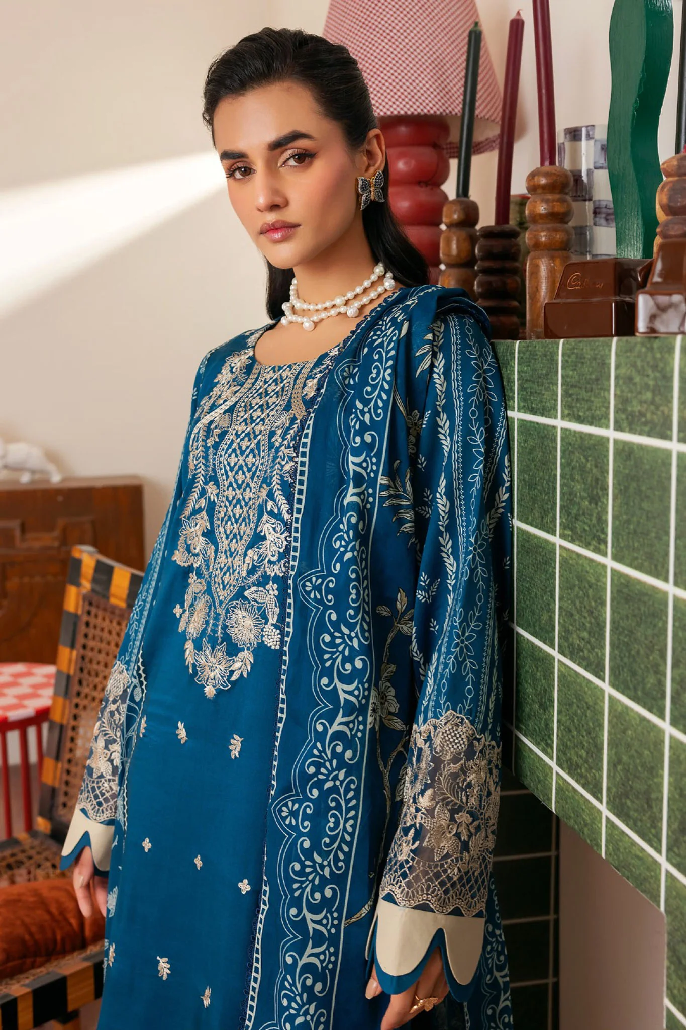 Zync By Florent Unstitched 3 Piece Daily Wear Vol-02 Suit-ZY-04-B - Image 3