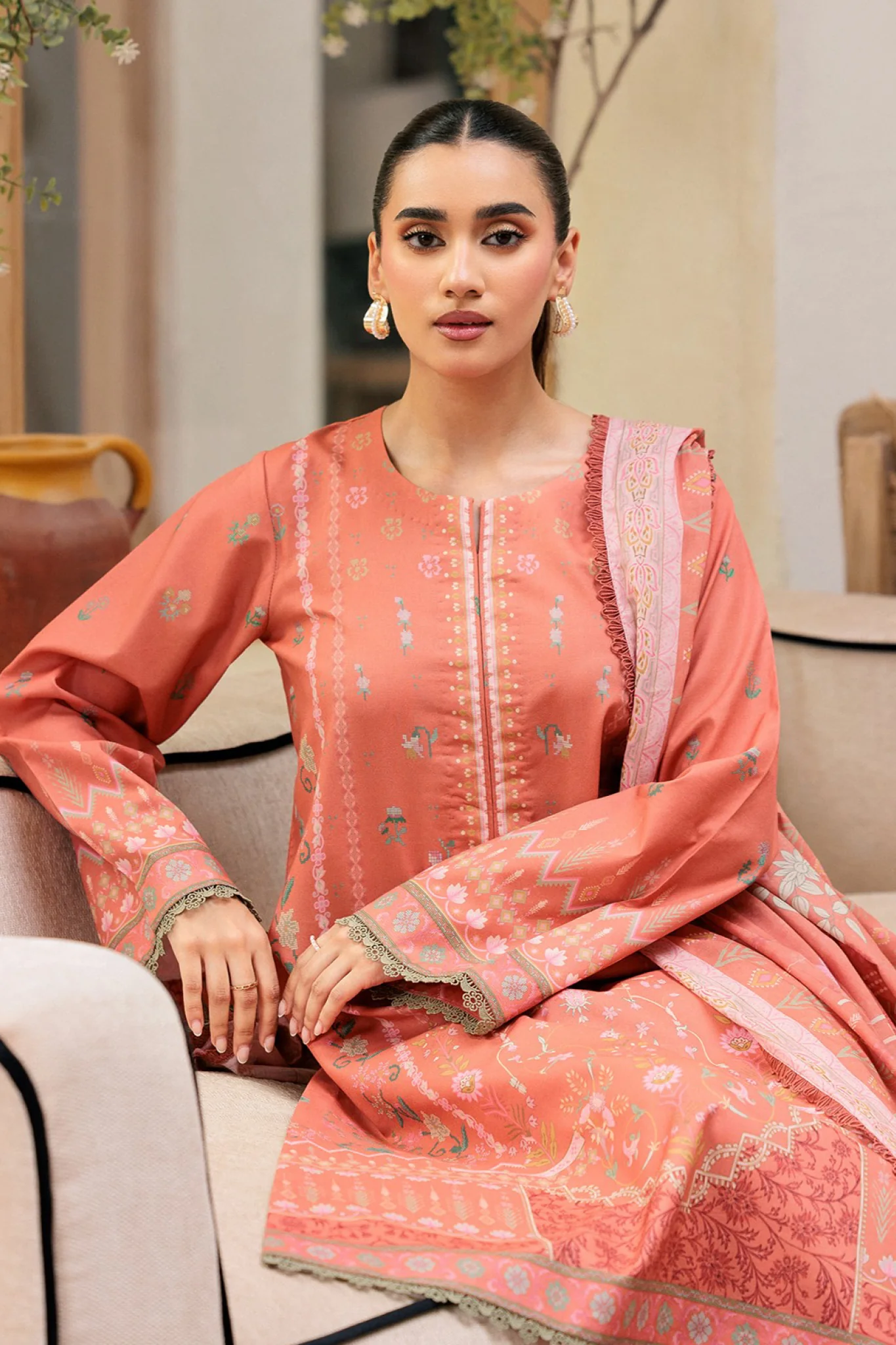 Zync By Florent Unstitched 3 Piece Daily Wear Suit-ZYNC-FL-03-B - Image 2
