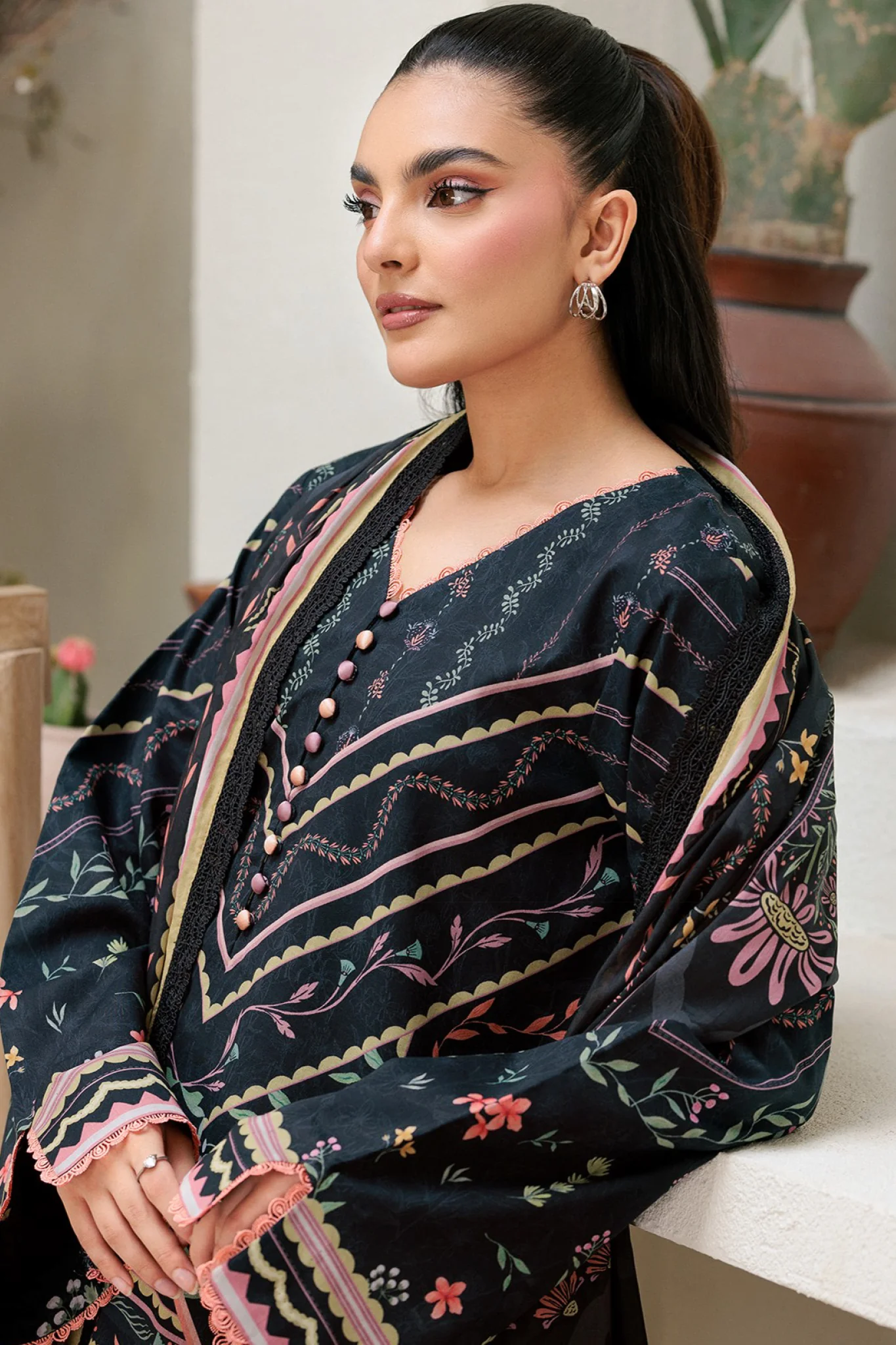 Zync By Florent Unstitched 3 Piece Daily Wear Suit-ZYNC-FL-07-B - Image 2