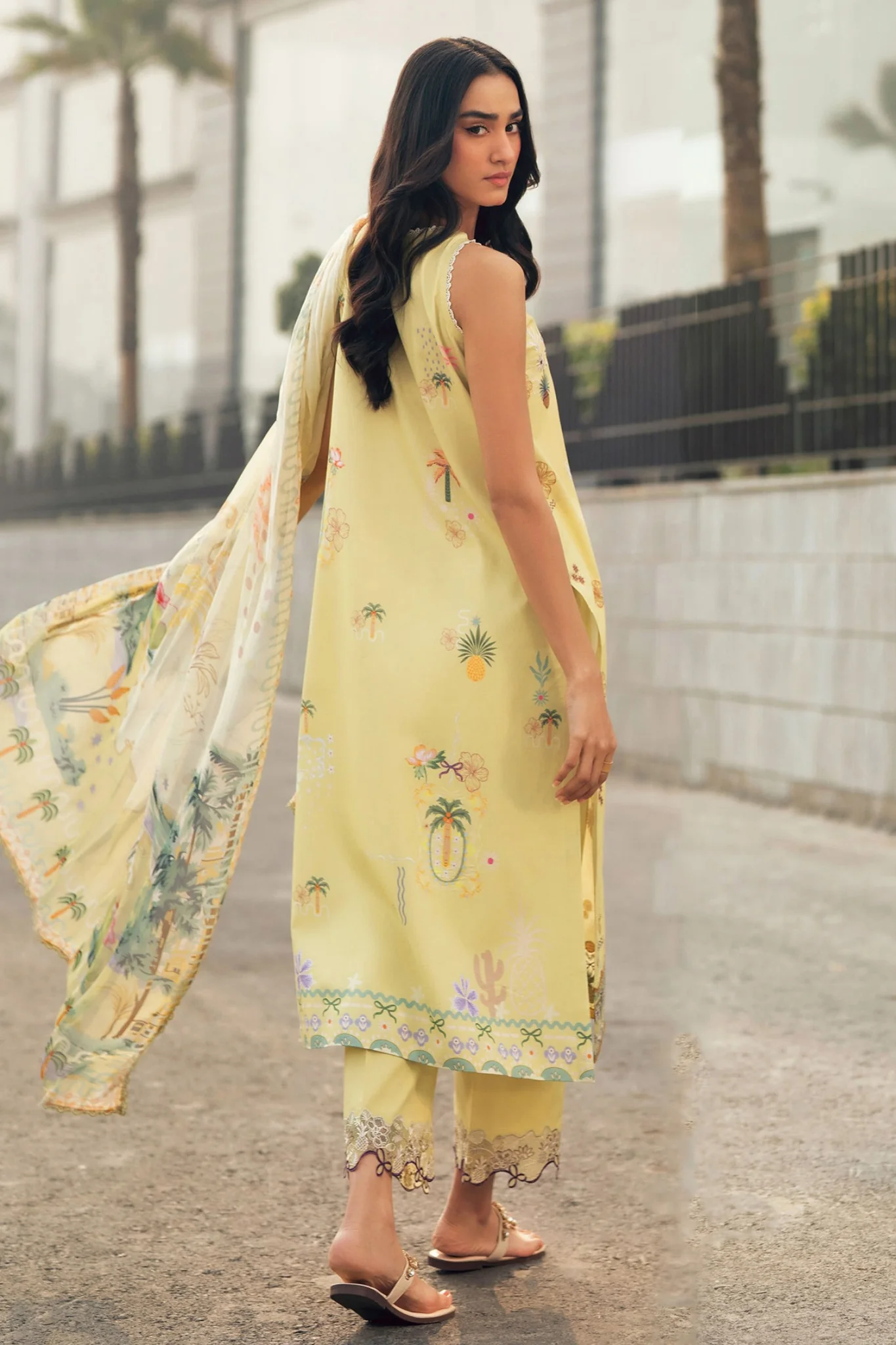 Zync Summer Essentials By Florent Unstitched 3 Piece Summer Vol-02 Suit-FZ-4A - Image 3