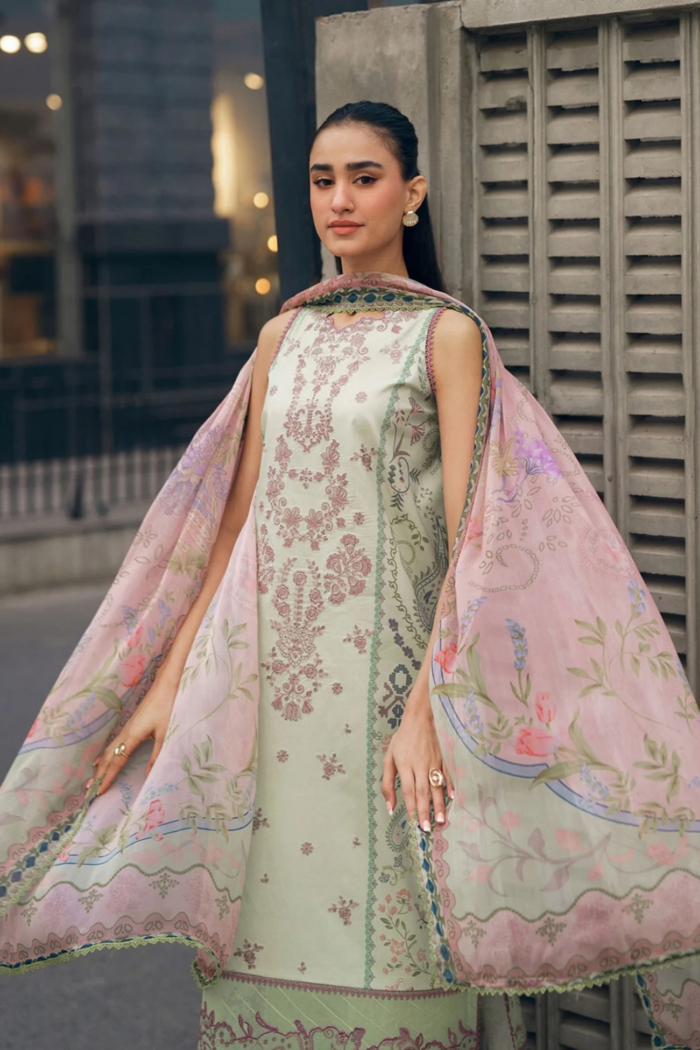 Zync Summer Essentials By Florent Unstitched 3 Piece Summer Vol-02 Suit-FZ-8B - Image 4